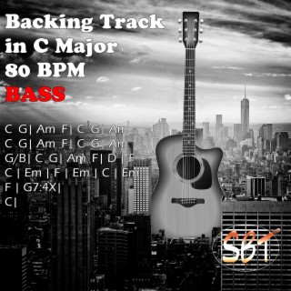 Bass Backing Track C Major | 80 BPM | Pop Rock