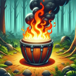 burning forest
