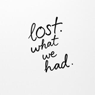 Lost what we had