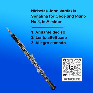 Vardaxis: Sonatina for Oboe and Piano No 4, in A minor