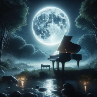 Midnight Piano Whispers: Piano in Moonlight