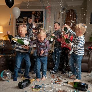 Nieuwjaarsliedjes: Als kinderen champagne drinken!