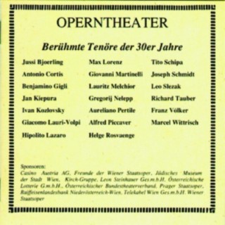 Operntheater - Berühmte Tenöre der 30er Jahre