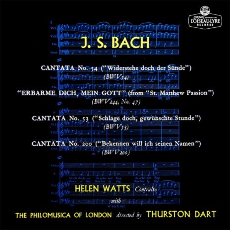 J.S. Bach: Widerstehe doch der Sünde, Cantata BWV 54: 2. Die Art verruchter Sünden ft. Philomusica of London & Thurston Dart | Boomplay Music