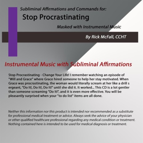 Stop Procrastinating: Music with Embedded Subliminal Messages-Track 16