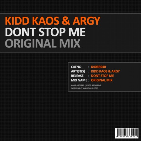 Dont Stop Me (Original Mix) ft. Argy (UK)